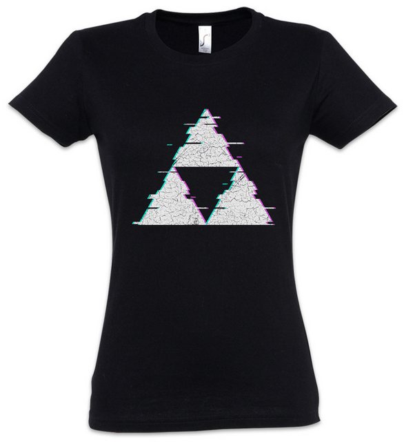 Urban Backwoods Print-Shirt Triforce Glitch Damen T-Shirt Symbol Sign Logo günstig online kaufen