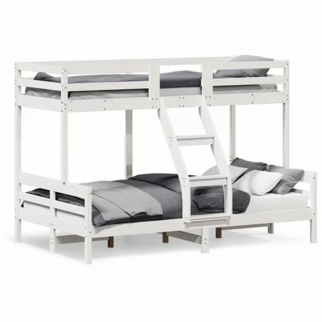 vidaXL Bettgestell Etagenbett 80x200120x200 cm Weiß Massivholz Kiefer Bett günstig online kaufen