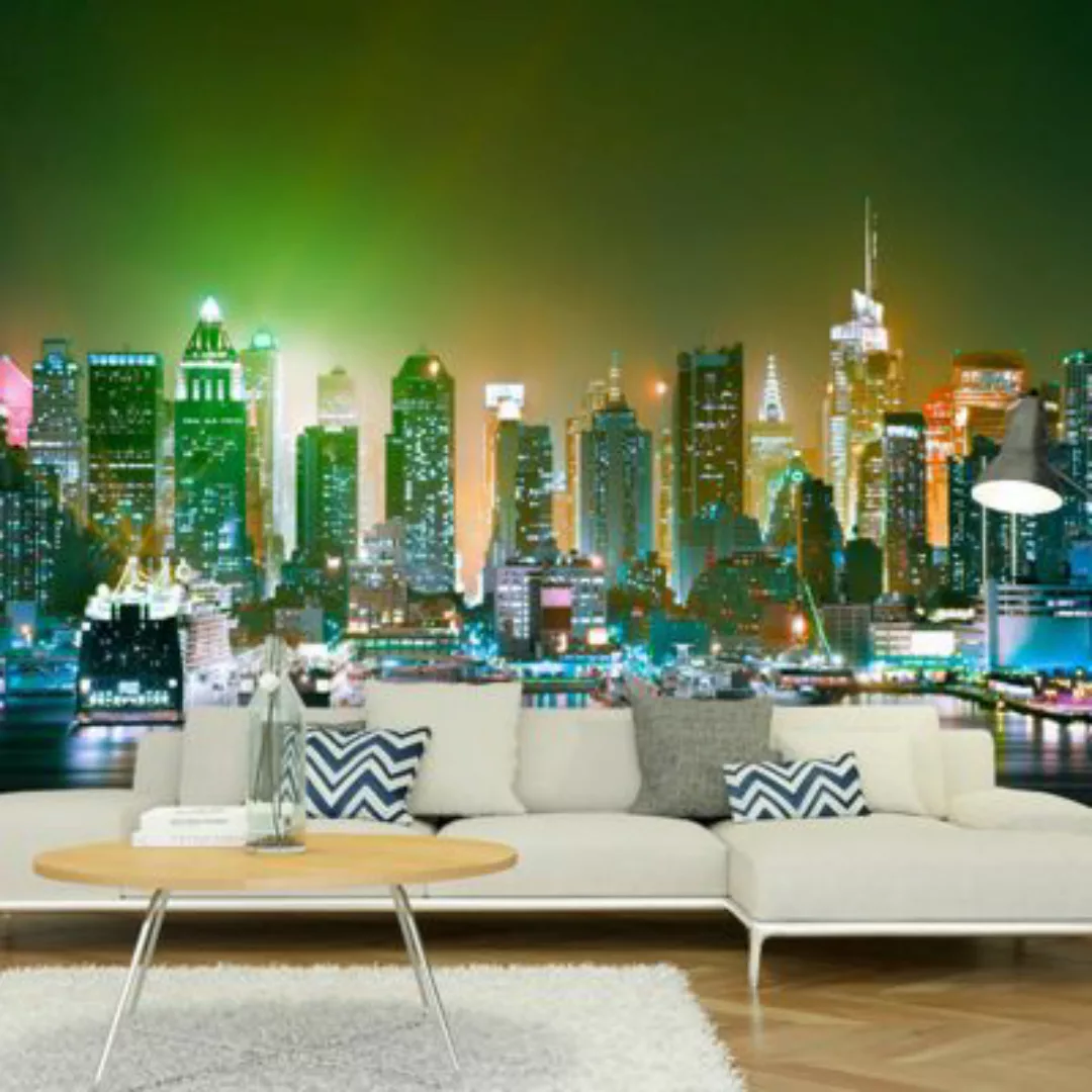 artgeist Fototapete NY: Enlightened Harbour mehrfarbig Gr. 400 x 280 günstig online kaufen