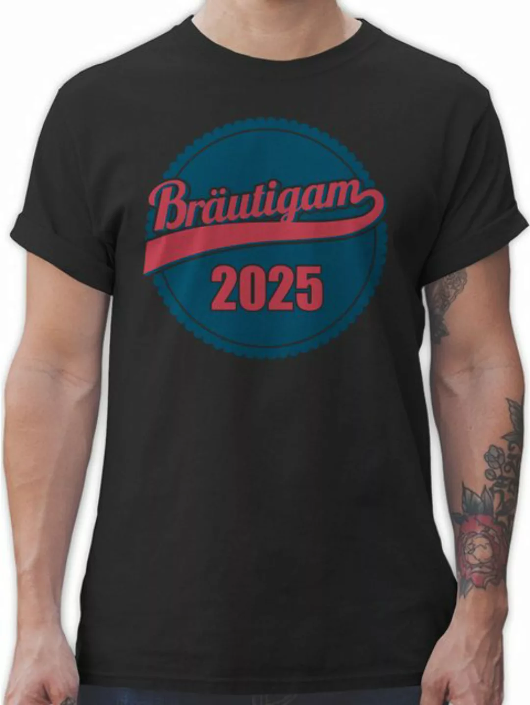 Shirtracer T-Shirt Bräutigam 2025 JGA Männer günstig online kaufen