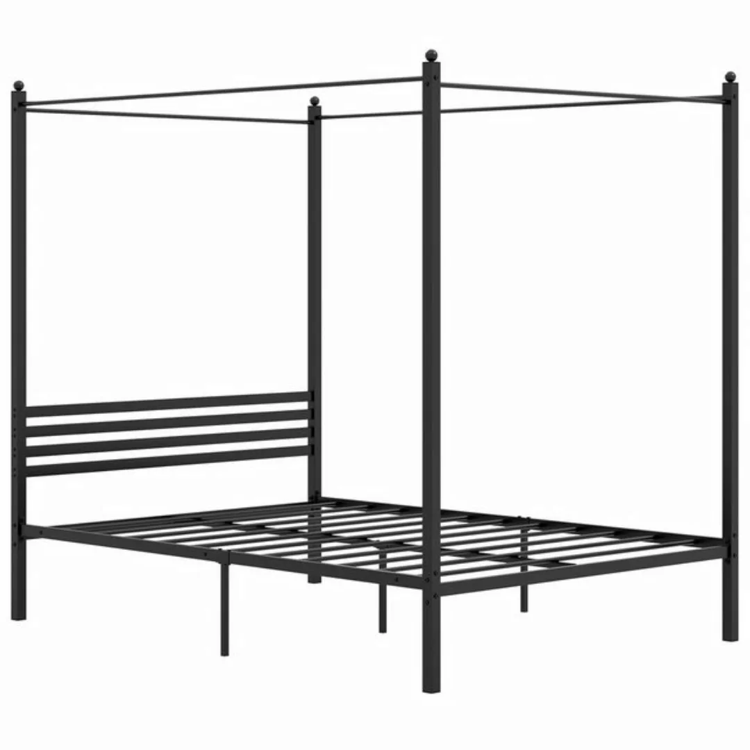 COSTWAY Bettgestell, Himmelbett mit Lattenrost, 140x200cm günstig online kaufen