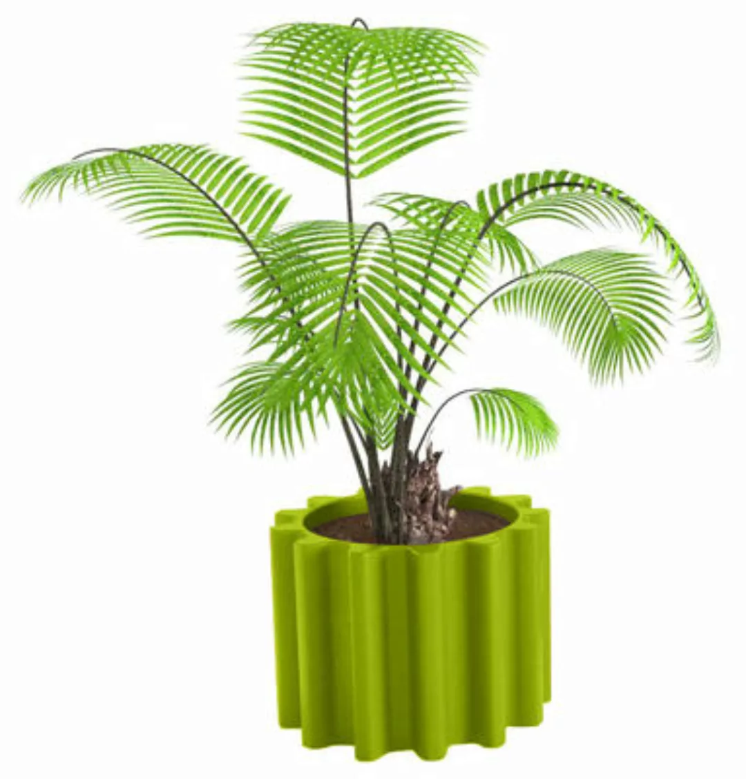 Blumentopf Gear plastikmaterial grün - Slide - Grün günstig online kaufen