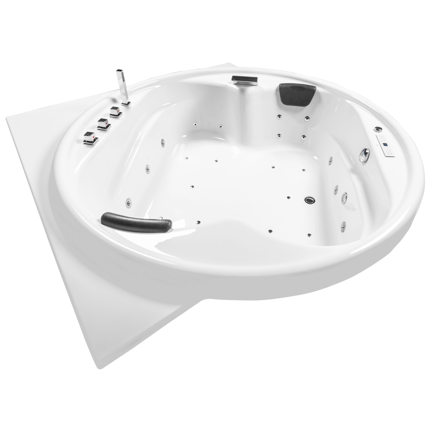 Basera® Indoor Podest-Whirlpool Badewanne XXL Gomera mit Ecke Classic 186 x günstig online kaufen