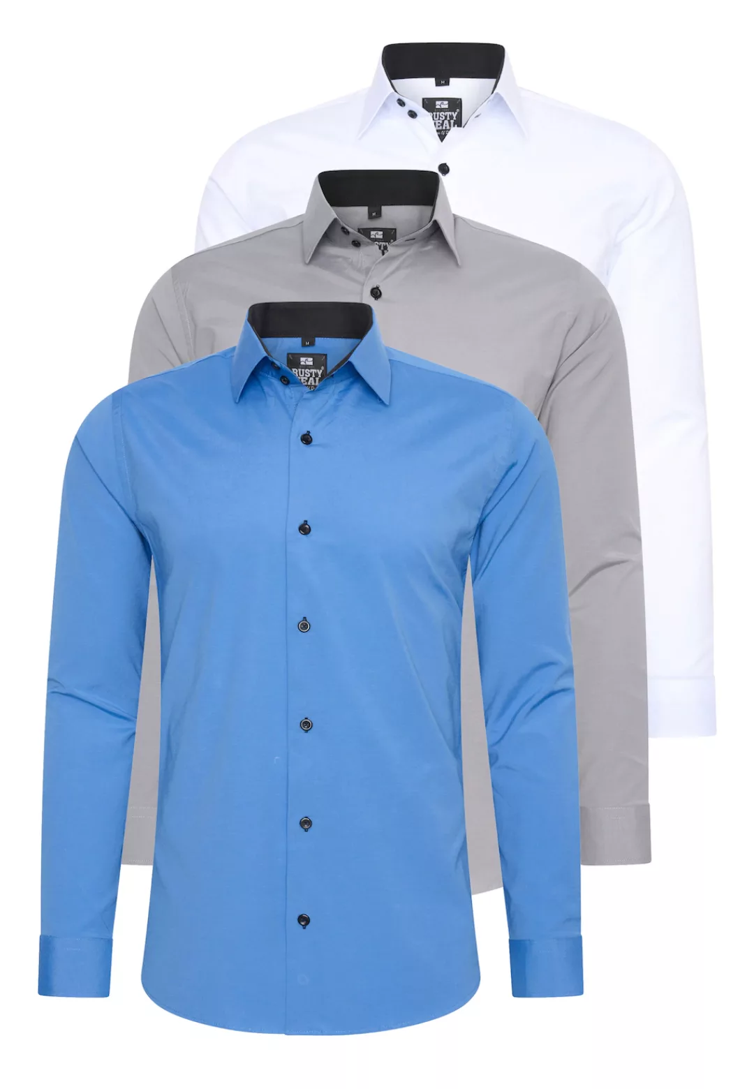 Rusty Neal Langarmhemd "Langarm", im Slim-Fit geschnitten günstig online kaufen