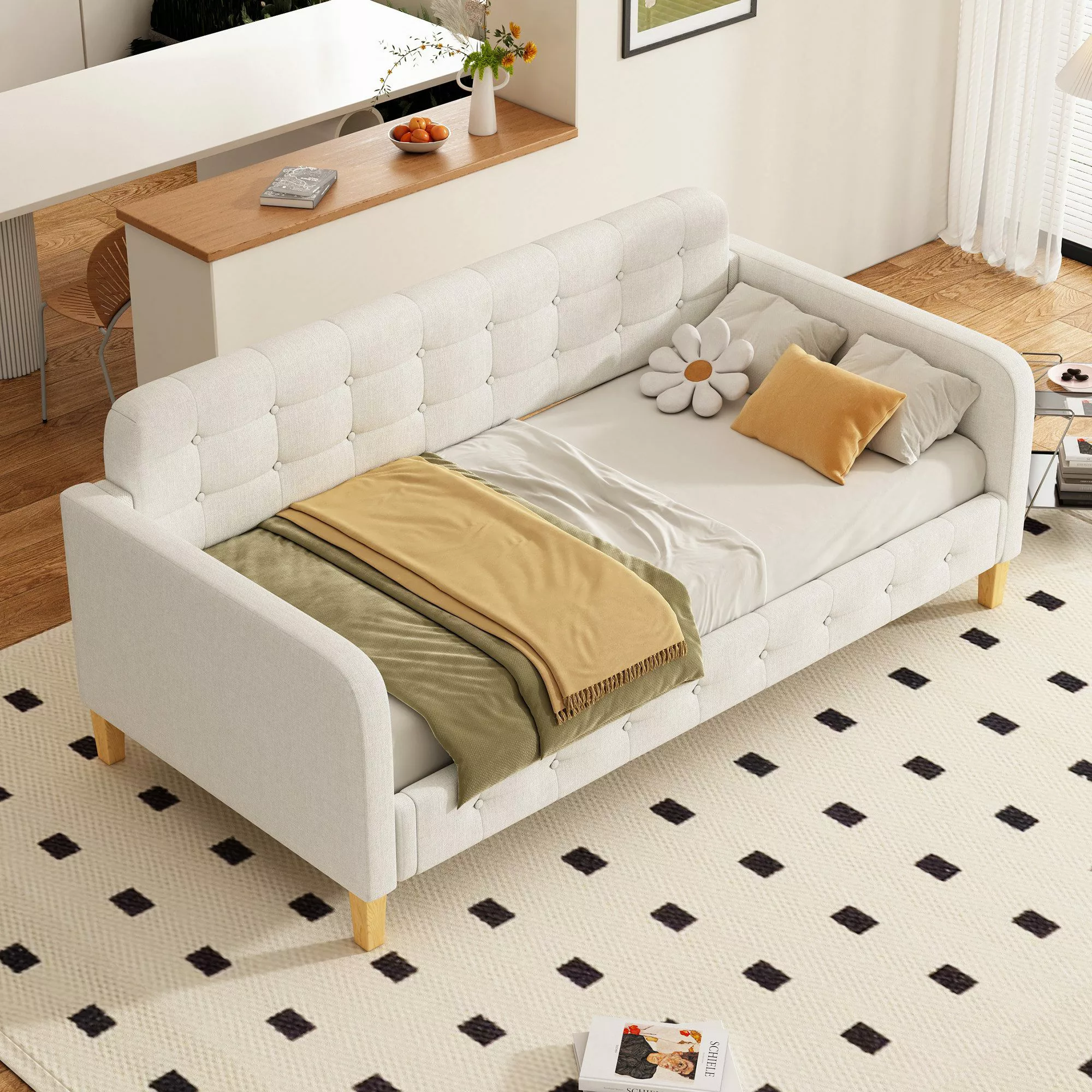 STILVORA Schlafsofa Polsterbett 90×200 mit matratze,Tagesbett günstig online kaufen