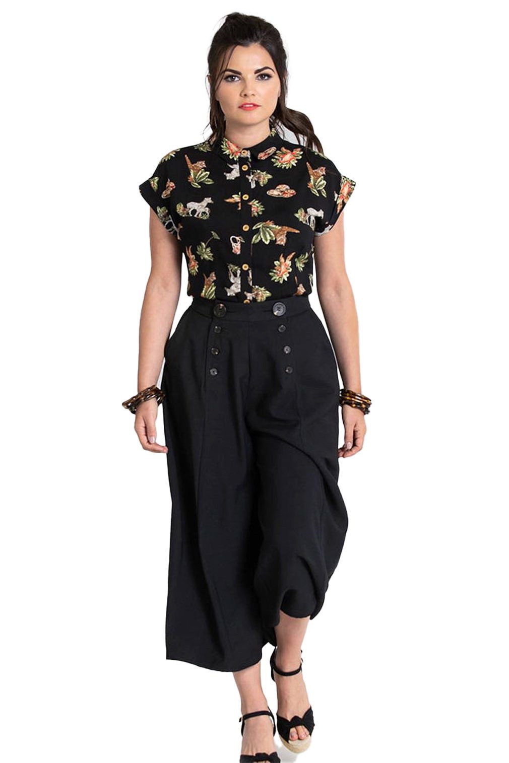 Hell Bunny Schlaghose Murphy Culottes Hosenrock günstig online kaufen