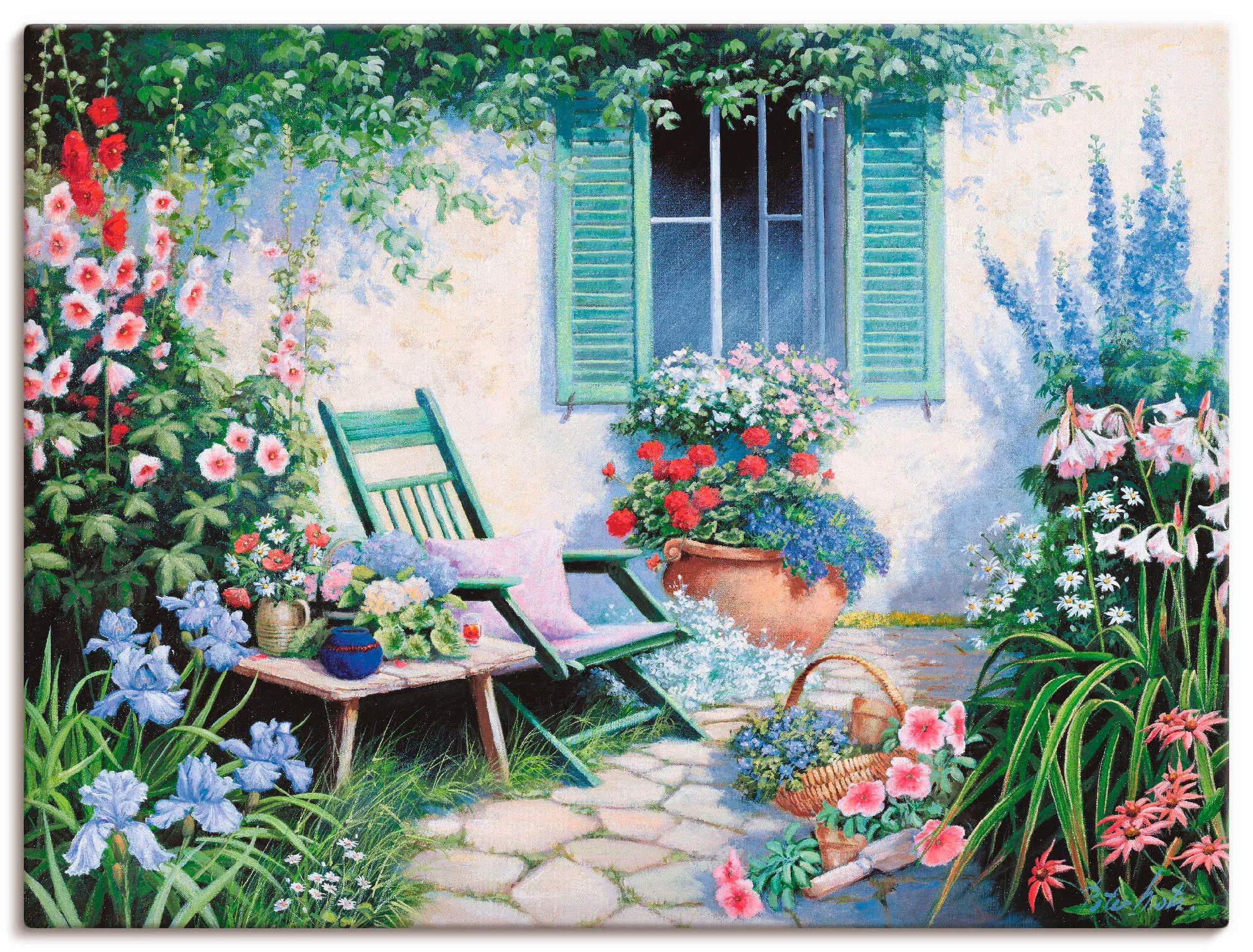 Artland Wandbild "Ein schöner Platz", Garten, (1 St.), als Leinwandbild, Po günstig online kaufen