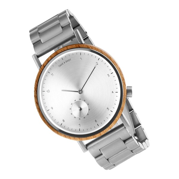 Herrenuhr Aus Holz Take A Shot Holzuhr Armbanduhr 42mm Für Herren günstig online kaufen