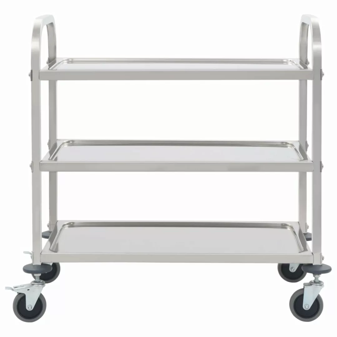 3-stufiger Servierwagen 107 X 55 X 90 Cm Edelstahl günstig online kaufen