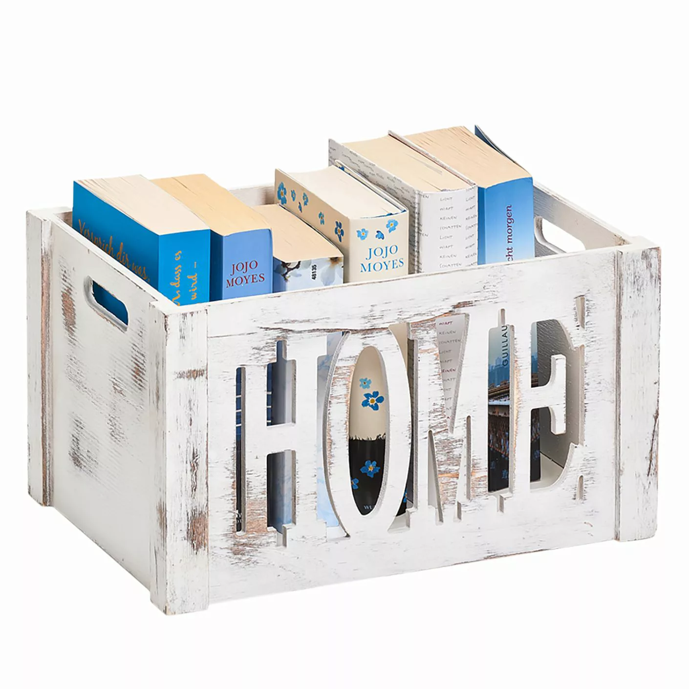 home24 Zeller Aufbewahrungsbox Home Poloniaholz Weiß 35x20x25 cm (BxHxT) günstig online kaufen