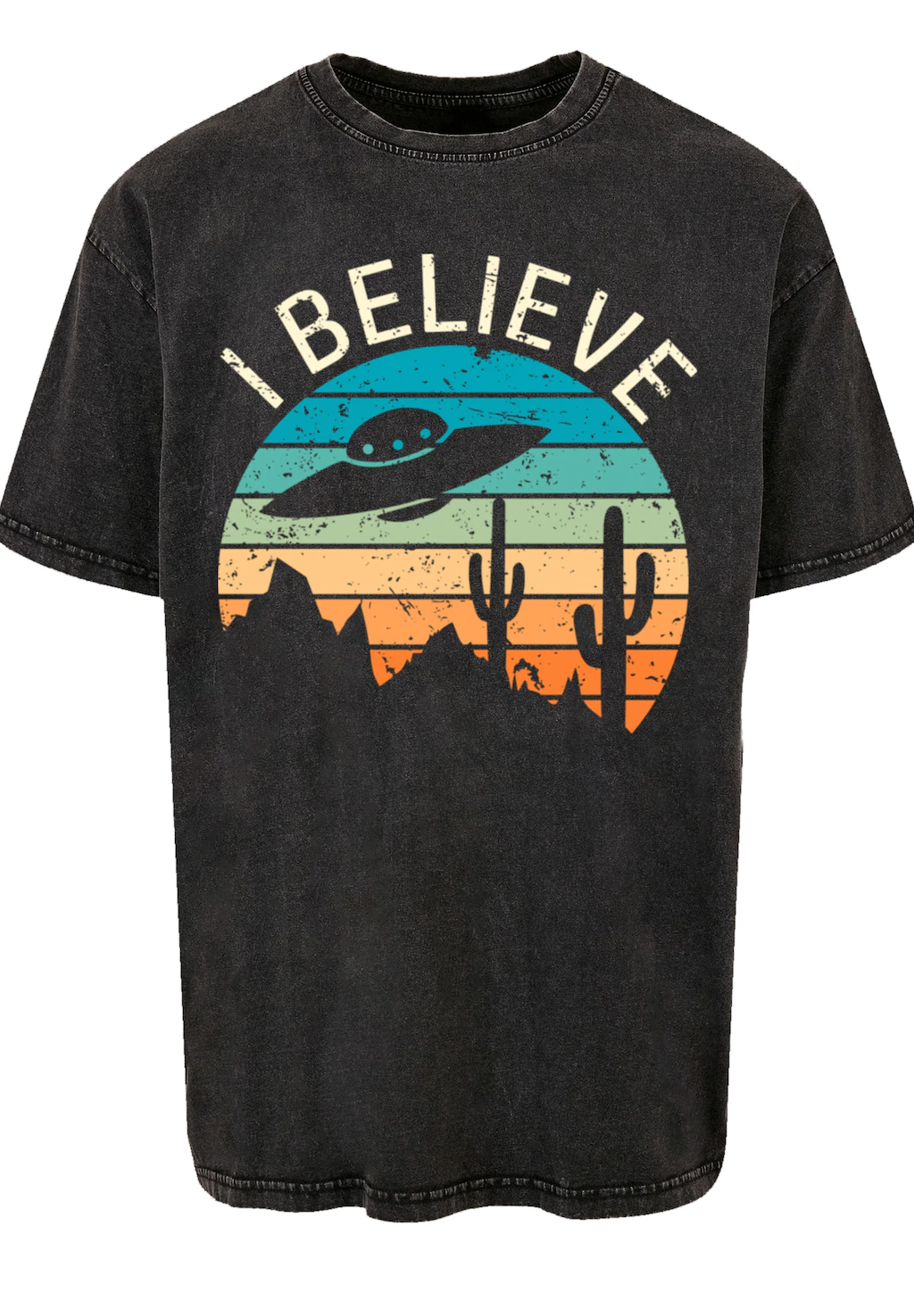 F4NT4STIC T-Shirt "I Believe UFO Alien Sonnenuntergang", Premium Qualität günstig online kaufen