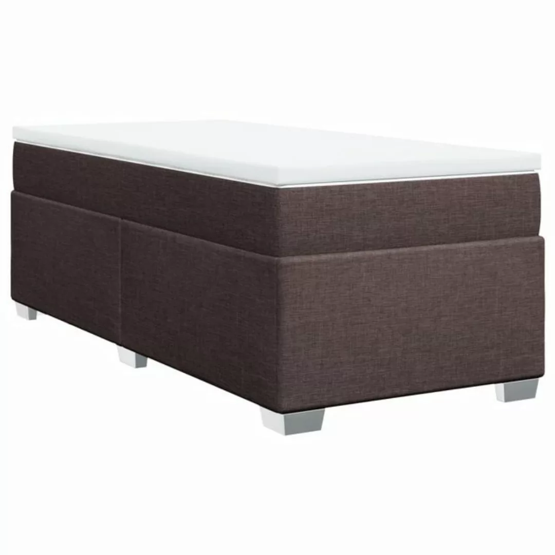 vidaXL Boxspringbett mit Matratze Dunkelbraun 90x200 cm Stoff2097041 günstig online kaufen