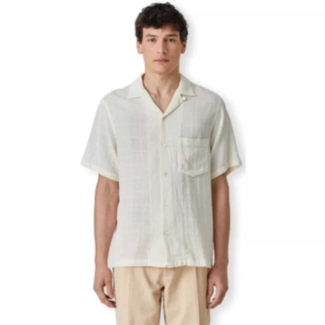 Portuguese Flannel  Hemdbluse Grain Shirt - White günstig online kaufen