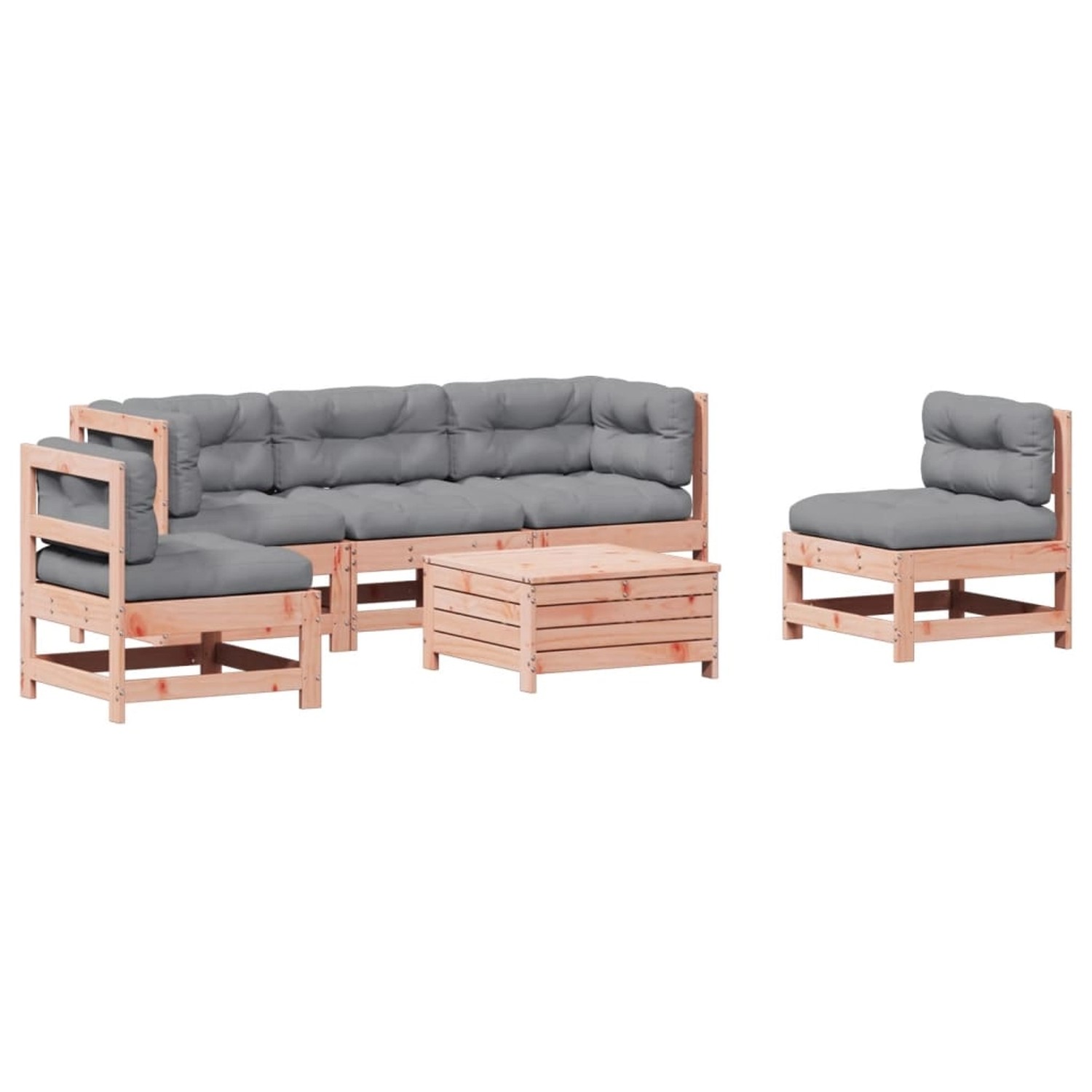vidaXL 6-Tlg Garten-Lounge-Set mit Kissen Massivholz Douglasie 3250726 günstig online kaufen