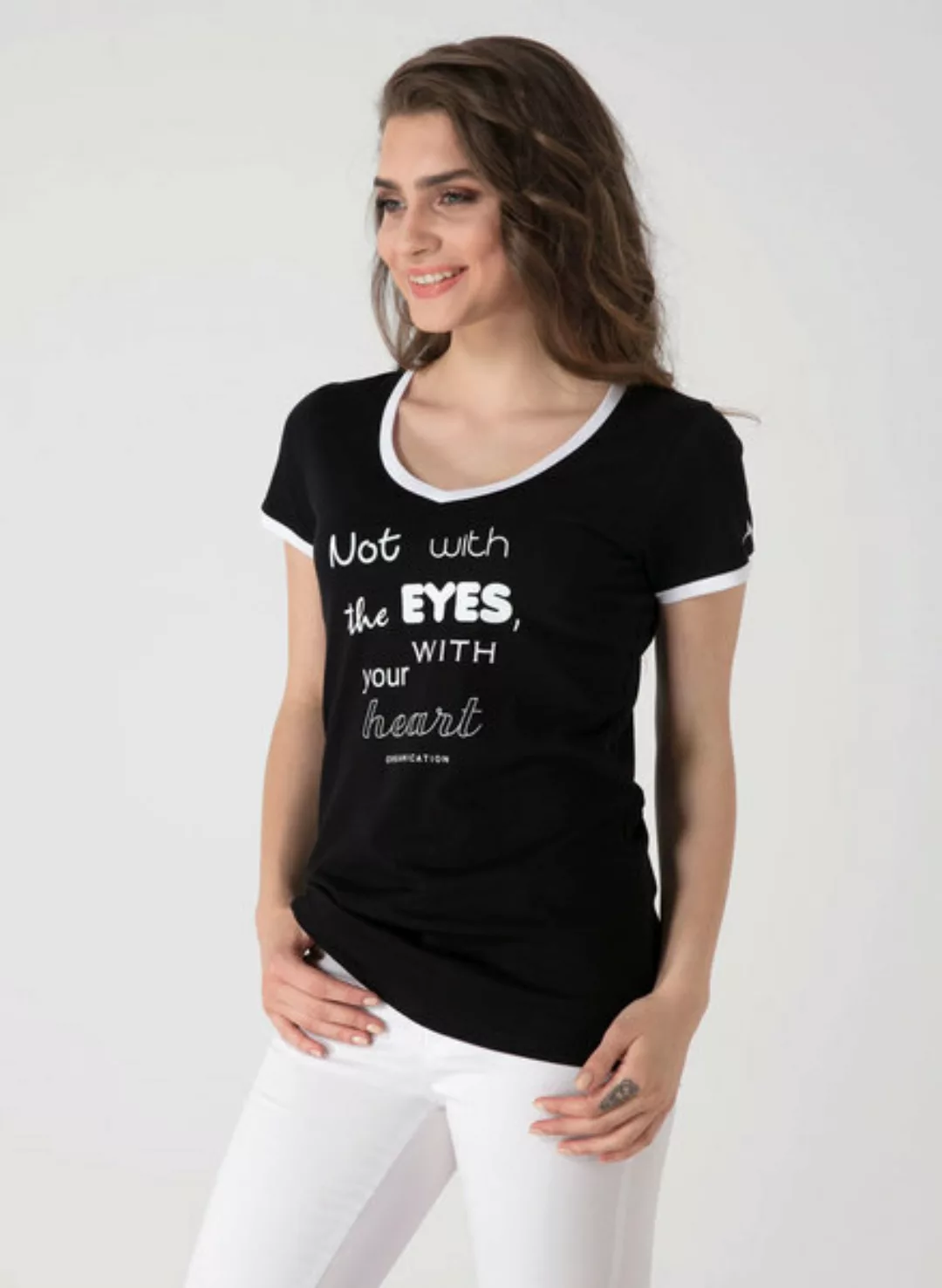 T-shirt Aus Bio Baumwolle Mit Text-print günstig online kaufen