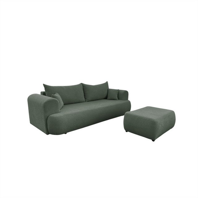 Fun Möbel 3-Sitzer Schlafsofa ANIKE 3-Sitzer inkl. Hocker in Stoff Now or N günstig online kaufen