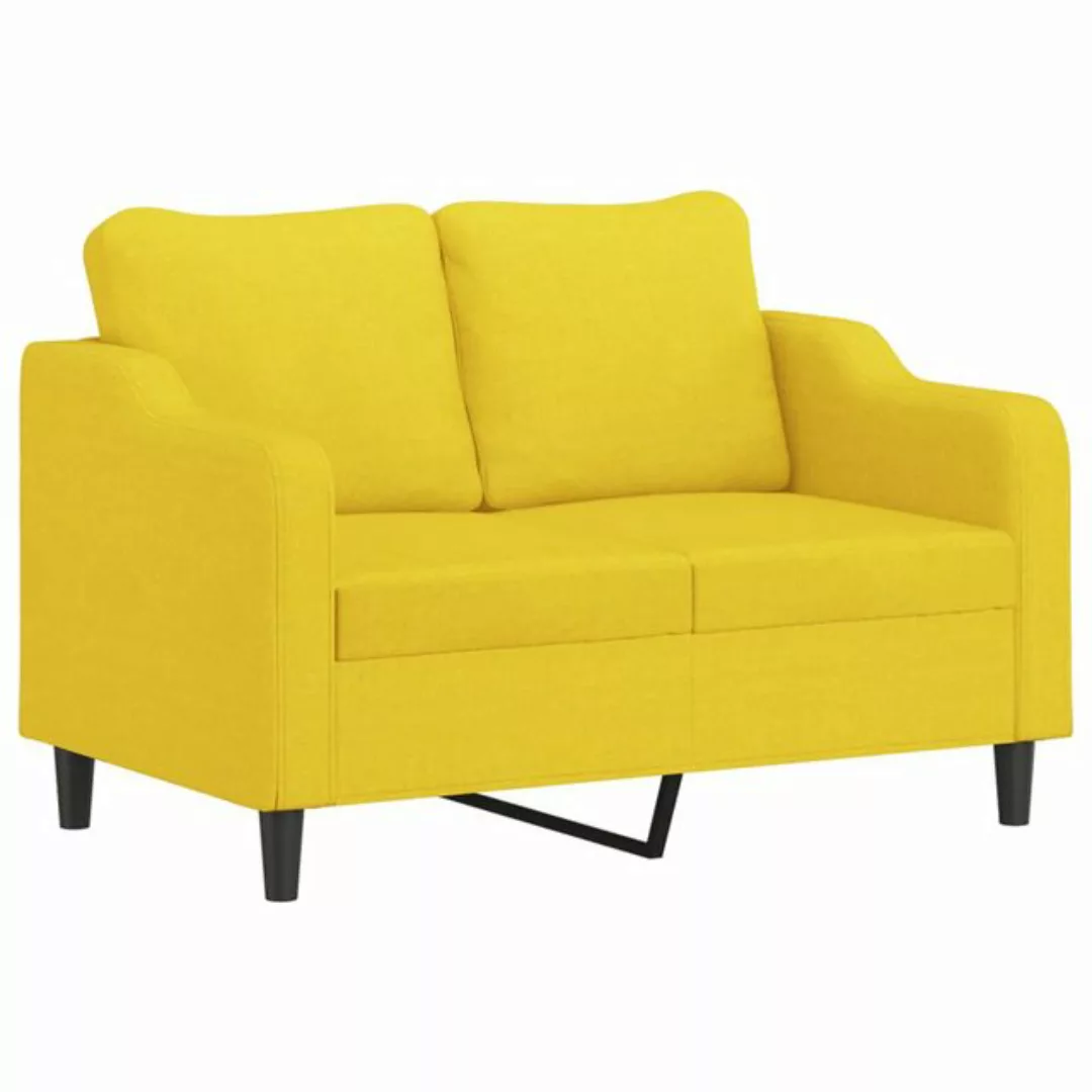 vidaXL Sofa, 2-Sitzer-Sofa Hellgelb 120 cm Stoff günstig online kaufen