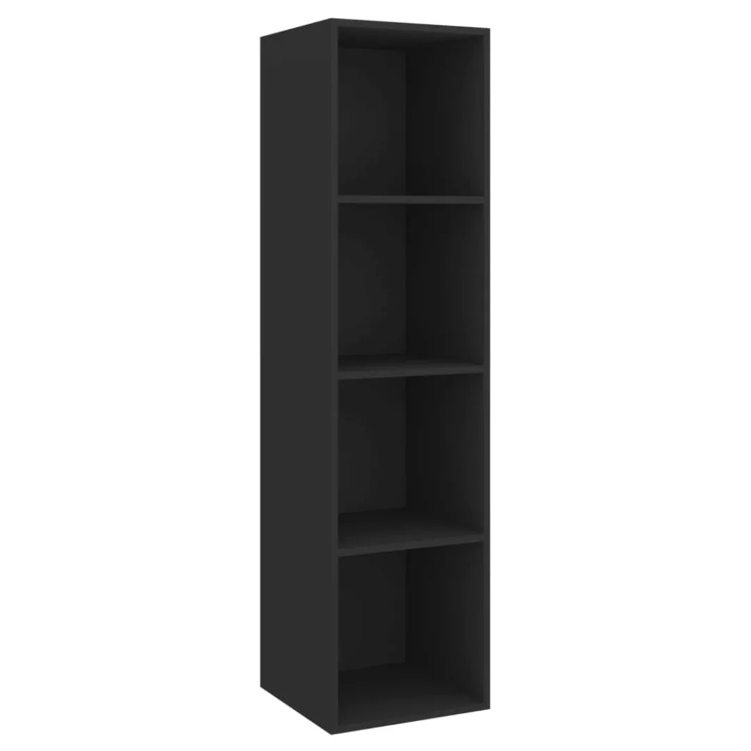 Tv-wandschrank Schwarz 37x37x142,5 Cm Spanplatte günstig online kaufen