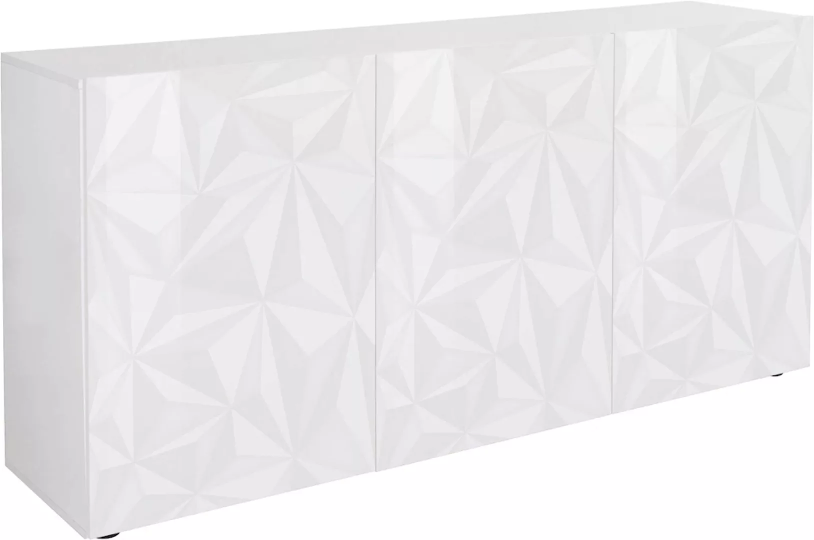 Sideboard mit 3 Türen - Weiß lackiert - ERIS günstig online kaufen