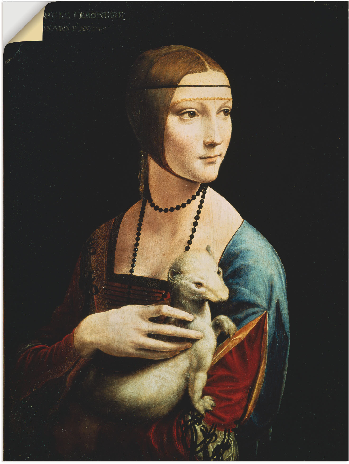 Artland Wandbild "Dame mit dem Hermelin Porträt", Frau, (1 St.), als Leinwa günstig online kaufen