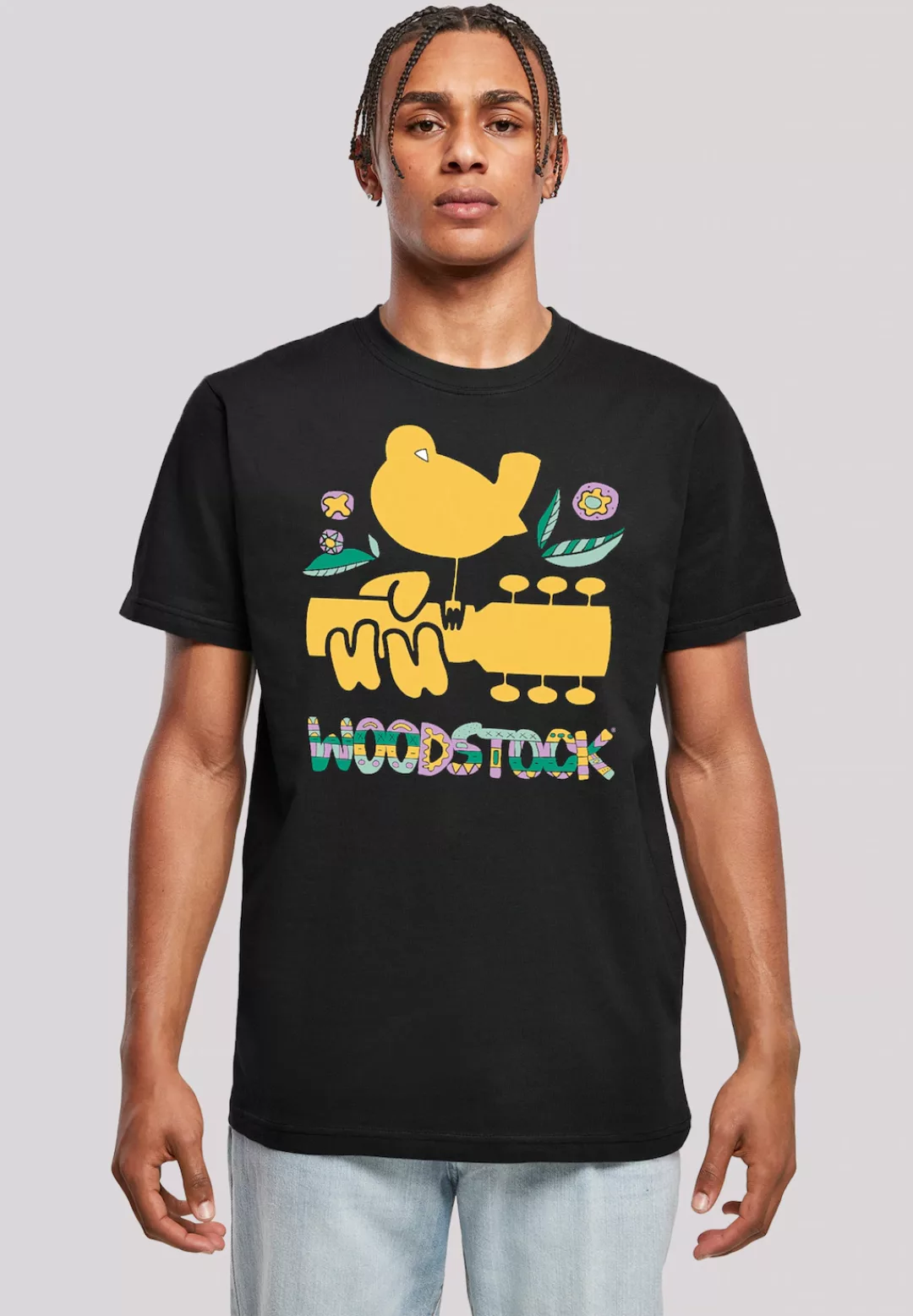 F4NT4STIC T-Shirt "Woodstock Artwork", Herren,Premium Merch,Regular-Fit,Bas günstig online kaufen