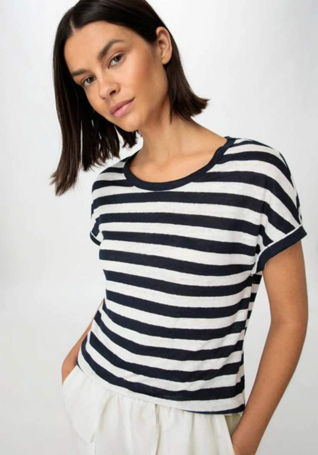 Hessnatur T-Shirt Regular aus reinem Leinen (1-tlg) günstig online kaufen