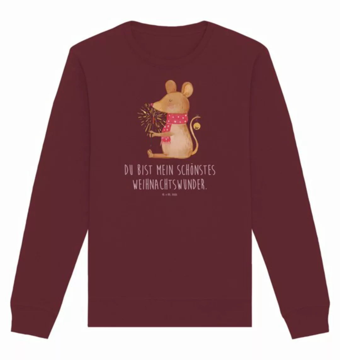 Mr. & Mrs. Panda Longpullover Größe L Maus Weihnachten - Burgundy - Geschen günstig online kaufen