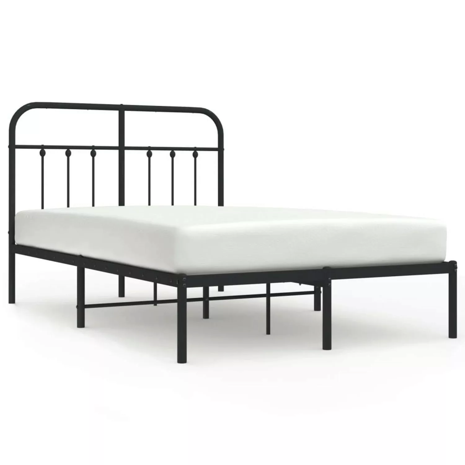 vidaXL Bettgestell mit Kopfteil Metall Schwarz 120x200 cm Modell 21849099 günstig online kaufen