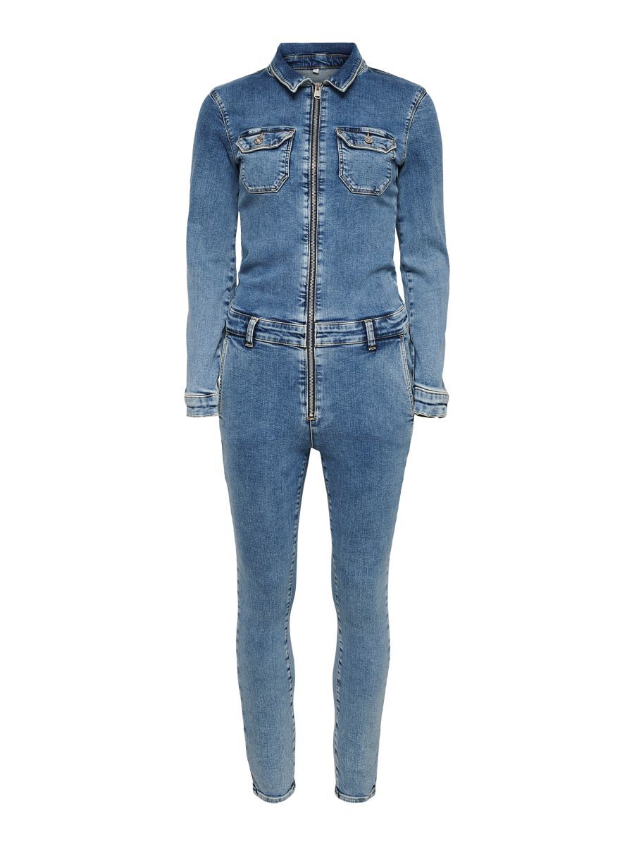 ONLY Detaillierter Denim- Jumpsuit Damen Blau günstig online kaufen