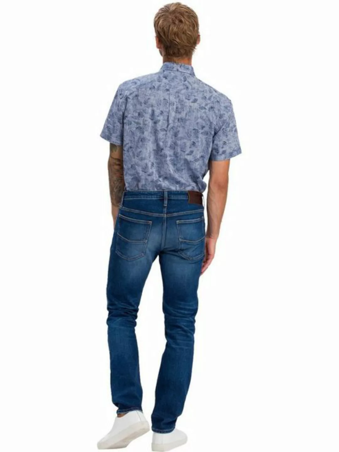 Cross Jeans Herren Jeans Damien - Slim Fit - Blau - Dark Blue günstig online kaufen