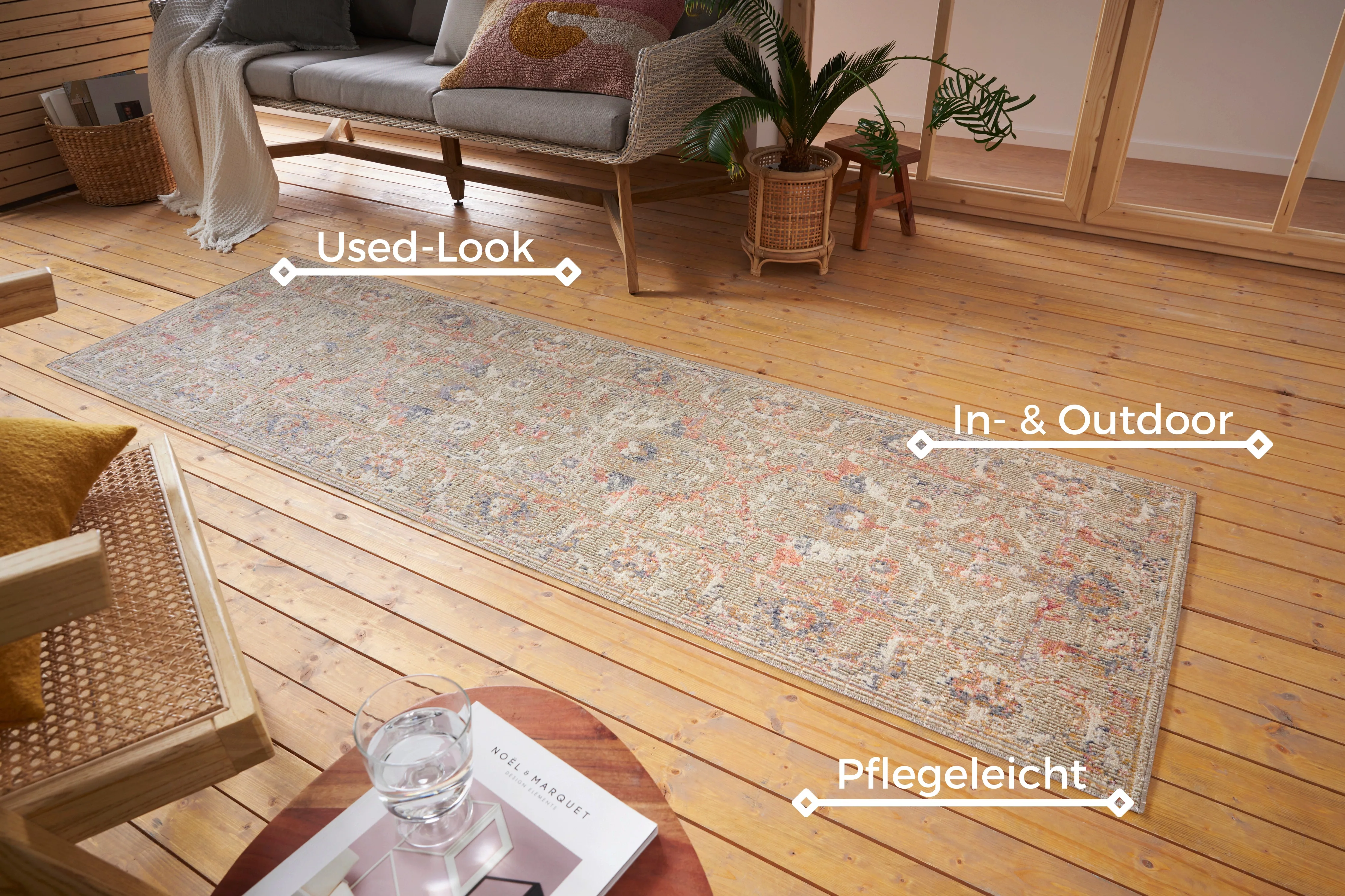 NORTHRUGS Teppich »Port Said«, rechteckig, 3 mm Höhe, In-& Outdoor, Läufer, günstig online kaufen