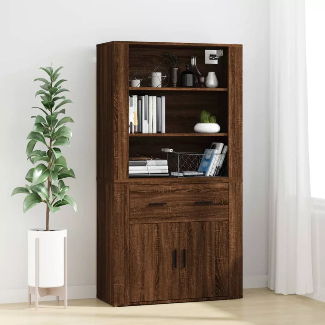 Vidaxl Highboard Braun Eichen-optik Holzwerkstoff günstig online kaufen