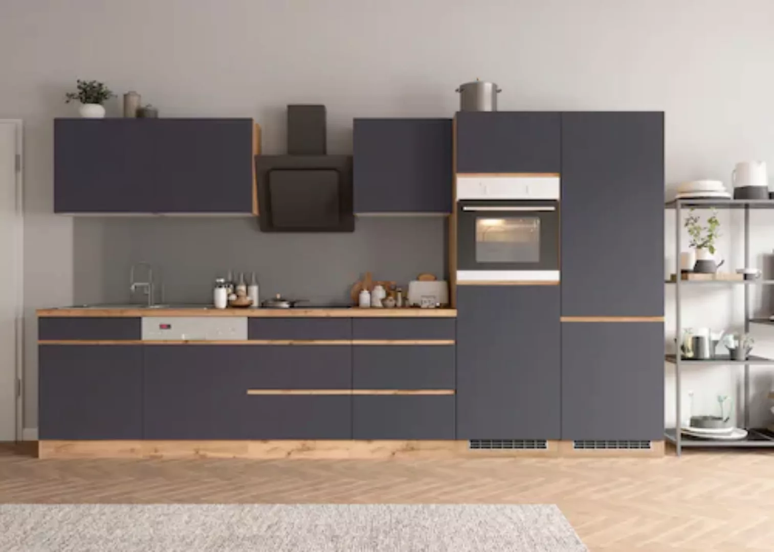 KOCHSTATION Küchenzeile "KS-Riesa", Stellbreite 360 cm, wahlweise mit Induk günstig online kaufen