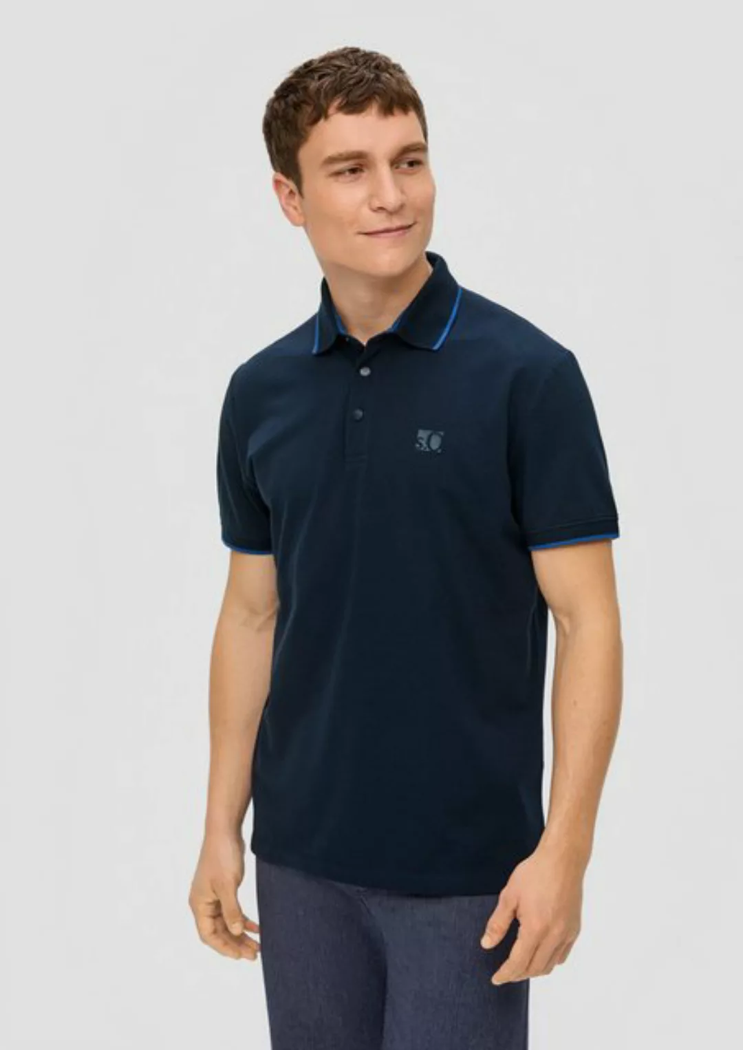 s.Oliver Kurzarmshirt Poloshirt mit Logo Logo günstig online kaufen