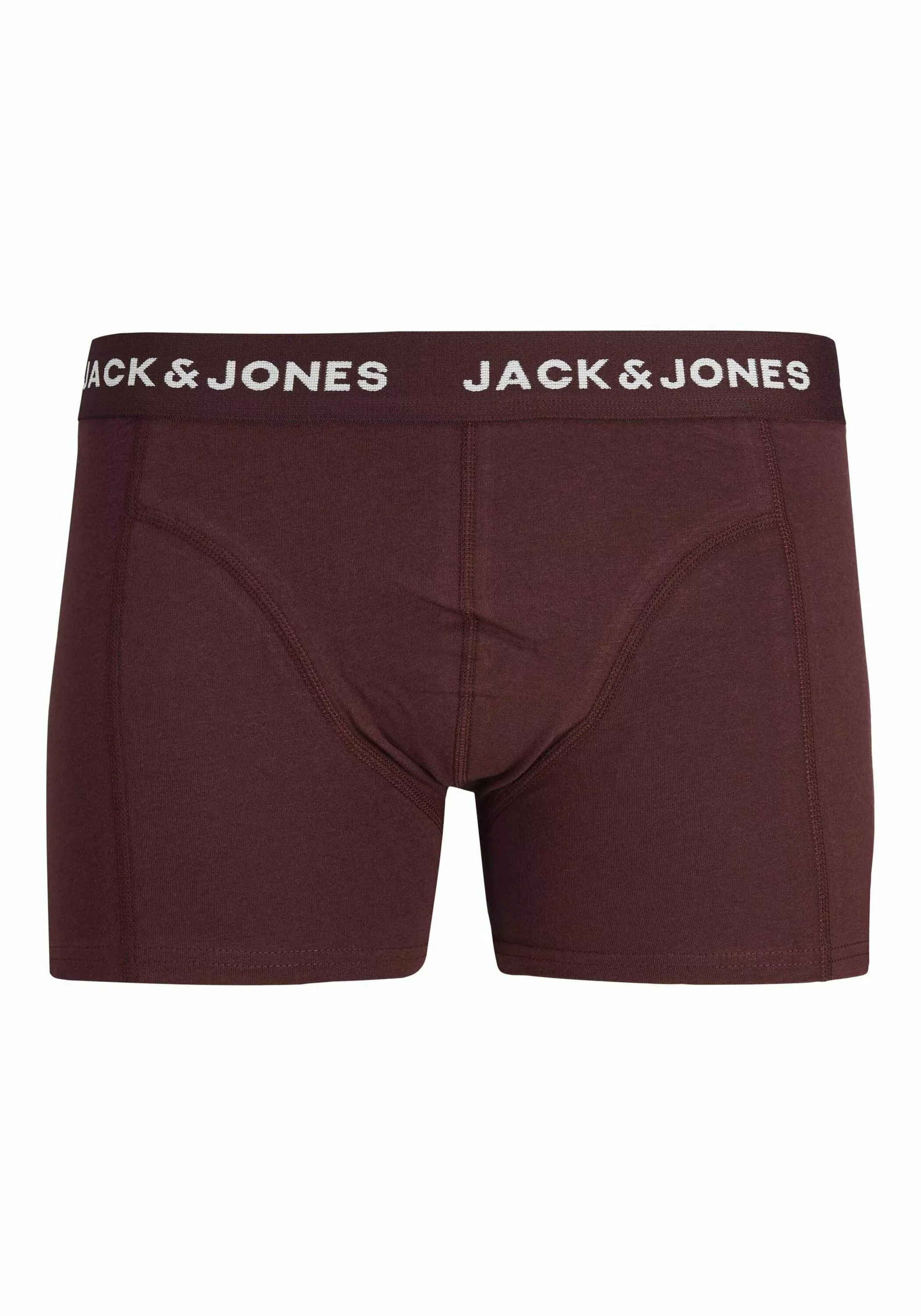 Jack & Jones 5-er Set Trunks Schwarz mit verschiedenfarbigen Webbund günstig online kaufen