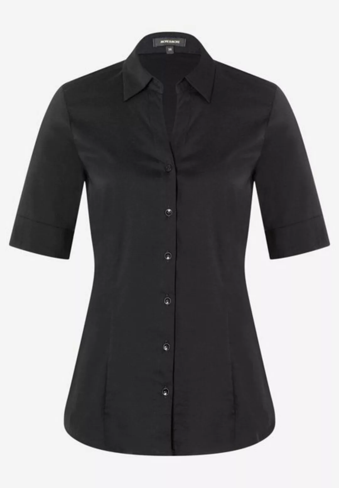 Baumwoll/Stretch Bluse, schwarz günstig online kaufen