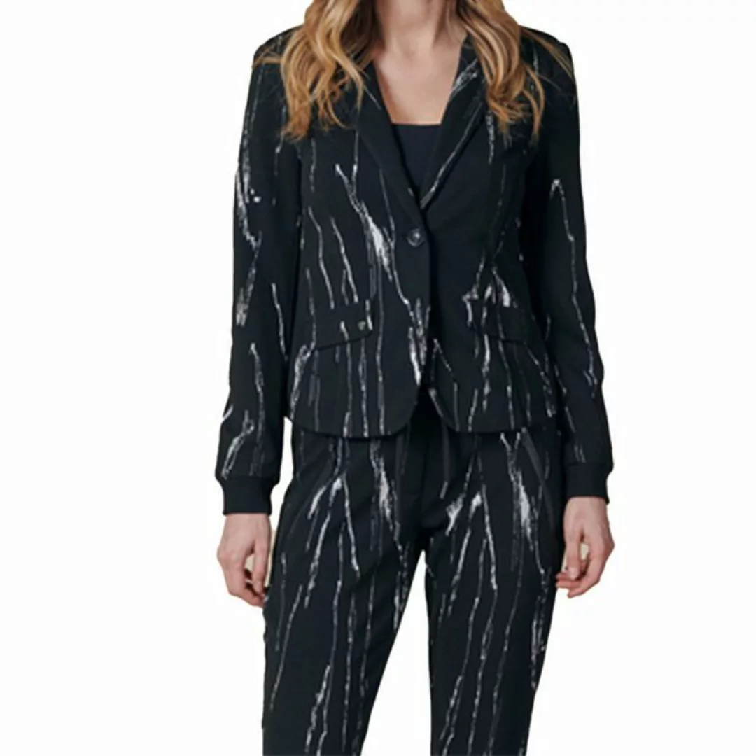 Zhrill Jackenblazer Blazer ZHBETSY ABSTRACT Schwarz angenehmer Tragekomfort günstig online kaufen