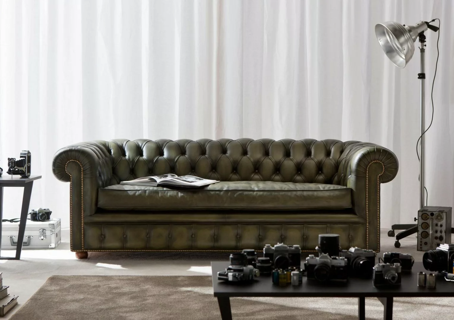 Xlmoebel Sofa Chesterfield Sofagarnitur mit 3-Sitzer Sofa, klassisch und ne günstig online kaufen