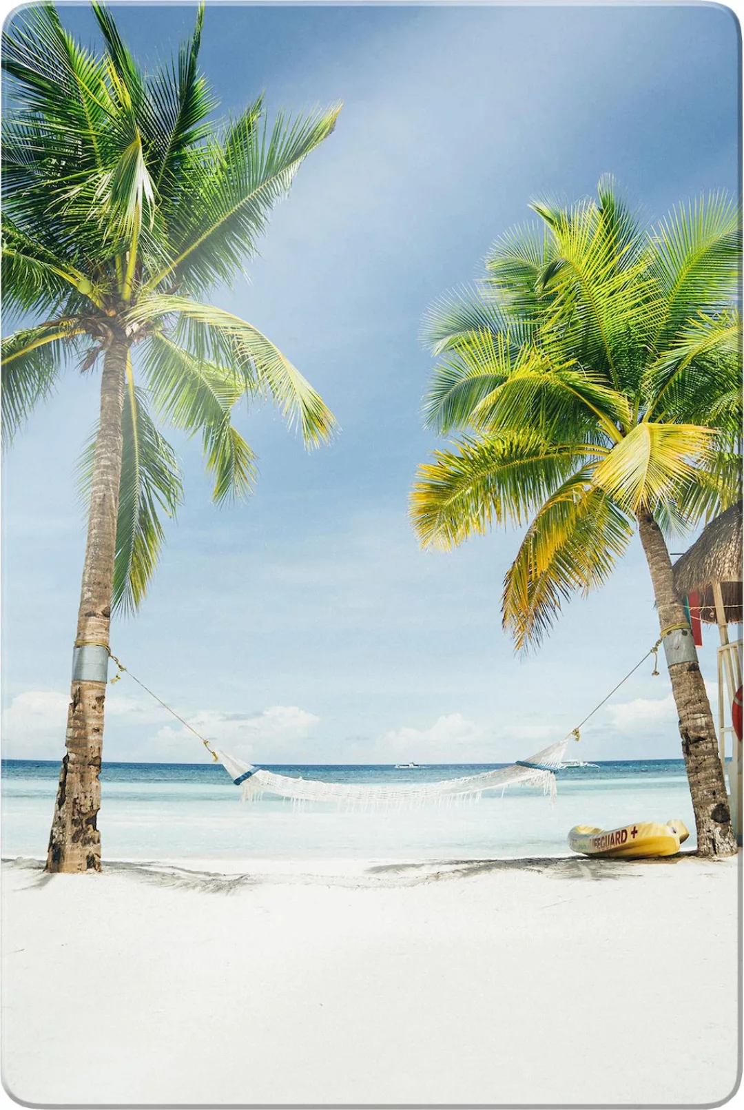 Wall-Art Glasbild "Hammock in Paradise", Glasposter modern günstig online kaufen