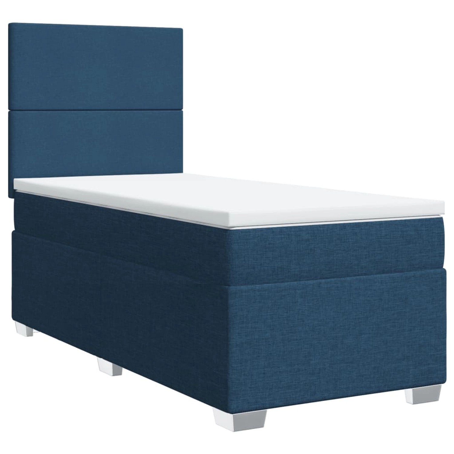 vidaXL Boxspringbett mit Matratze Blau 90x200 cm Stoff2097726 günstig online kaufen