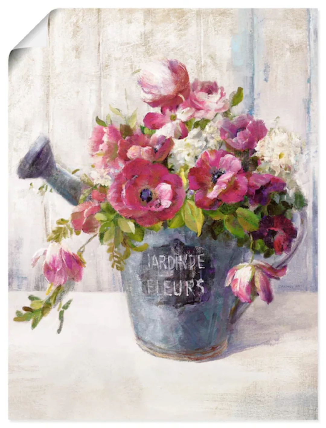 Artland Wandbild "Gartenblumen II", Blumen, (1 St.), als Leinwandbild, Post günstig online kaufen