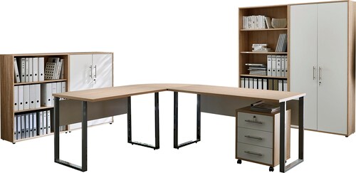 BMG Möbel Büromöbel-Set "Tabor Office 1", (Set, 8 tlg.) günstig online kaufen