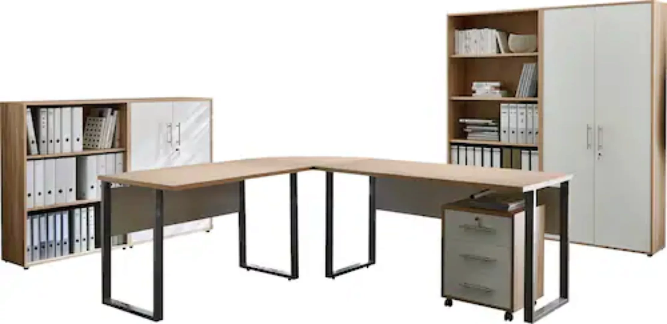 BMG Möbel Büromöbel-Set "Tabor Office 1", (Set, 8 tlg.) günstig online kaufen