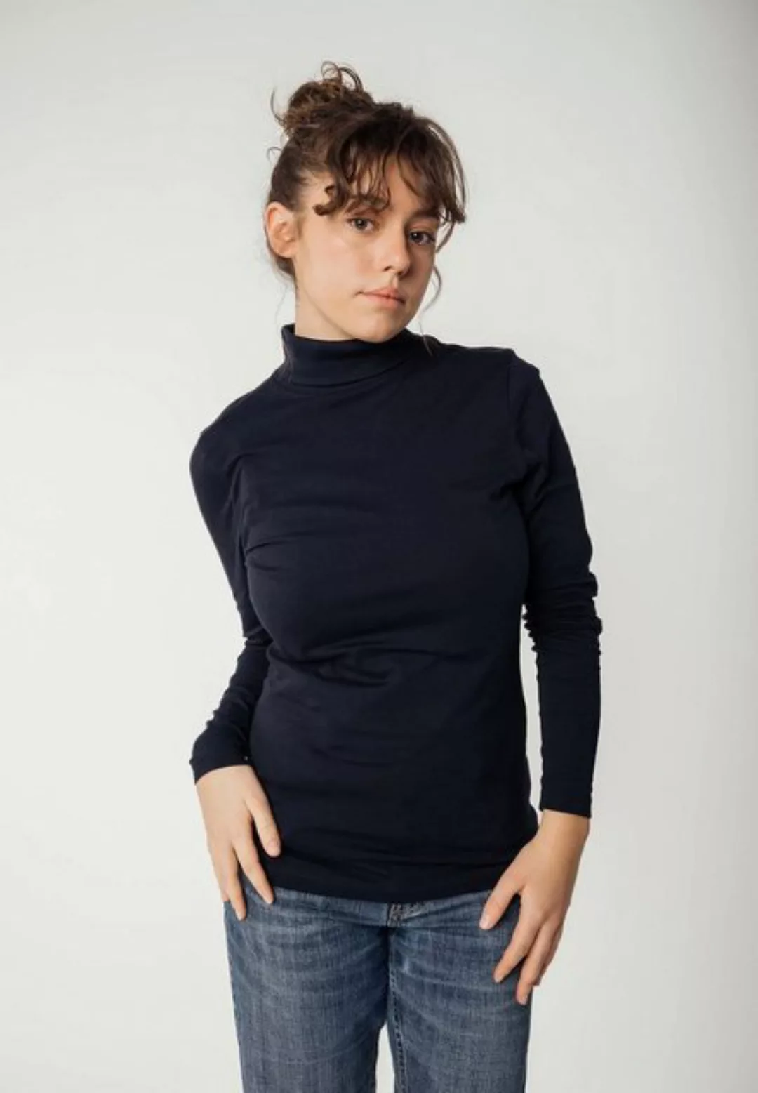 MELA Langarmshirt Damen Turtleneck Shirt ANCHAL günstig online kaufen