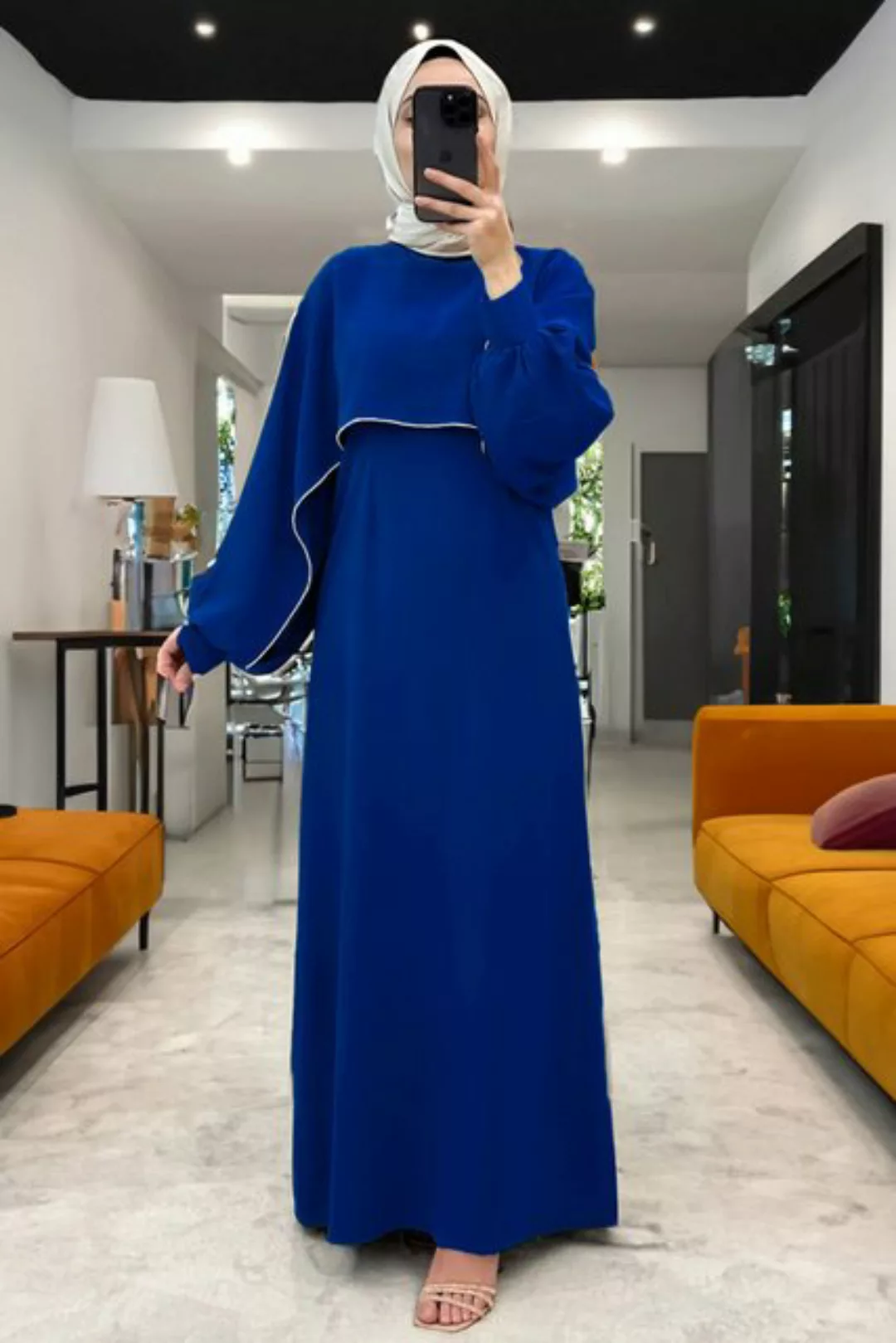 Modabout Maxikleid Langes Kleider Abaya Hijab Kleid Damen - NELB0007D2024SK günstig online kaufen