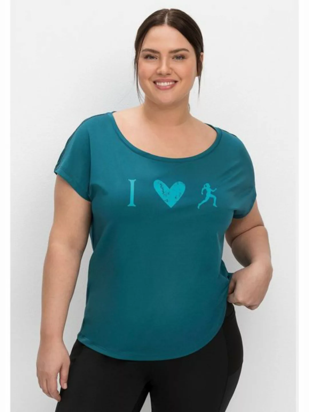 Sheego T-Shirt "Große Größen", aus Funktionsmaterial, mit Frontprint günstig online kaufen