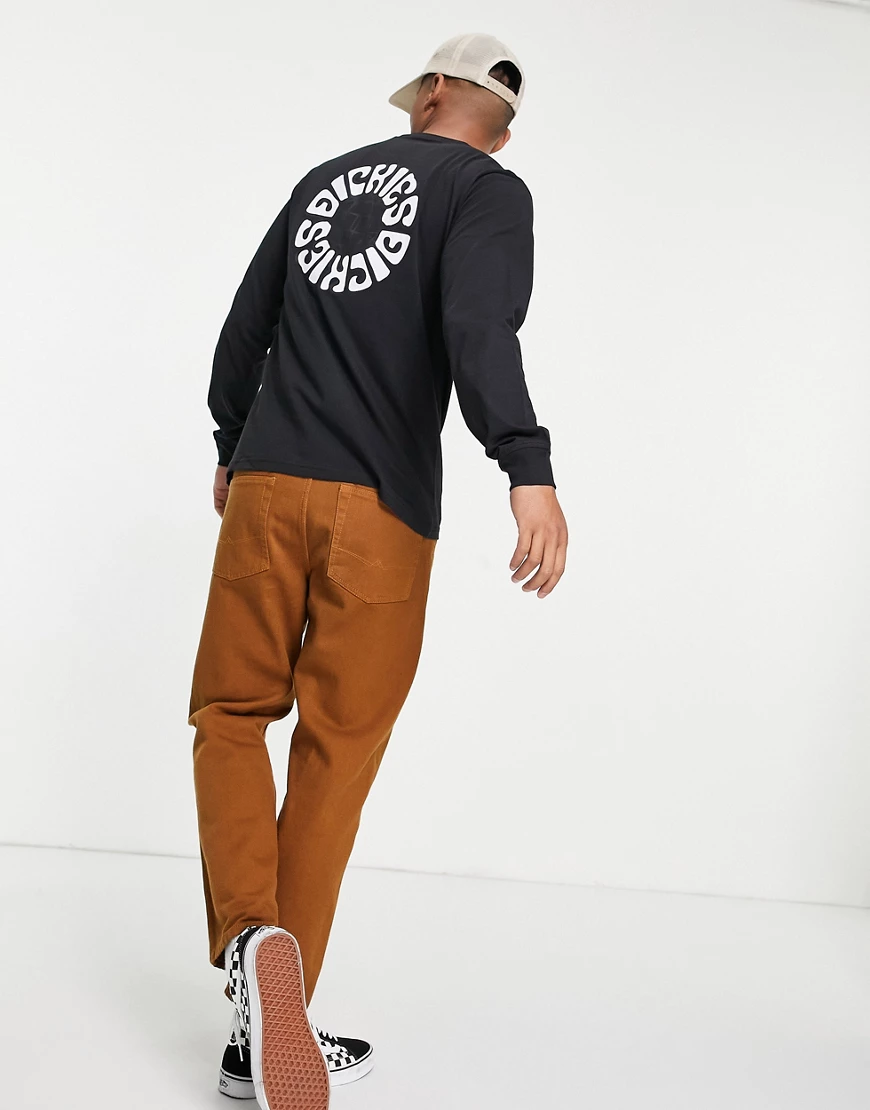 Dickies – Globe – Langärmliges Shirt in Schwarz mit Rückenprint günstig online kaufen