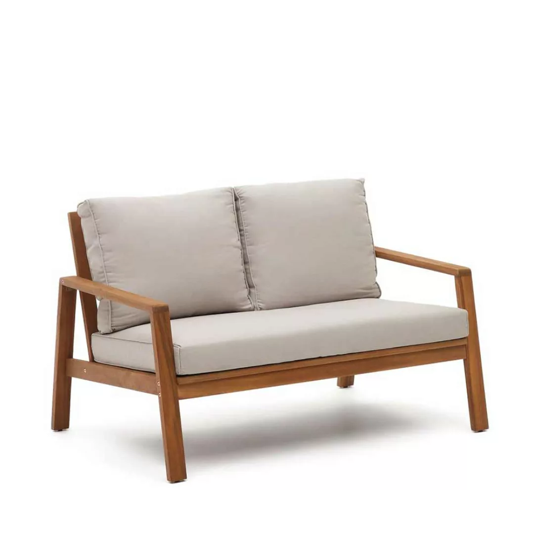 Lounge Gartenmöbel Set aus Akazie Massivholz Polsterauflagen (vierteilig) günstig online kaufen