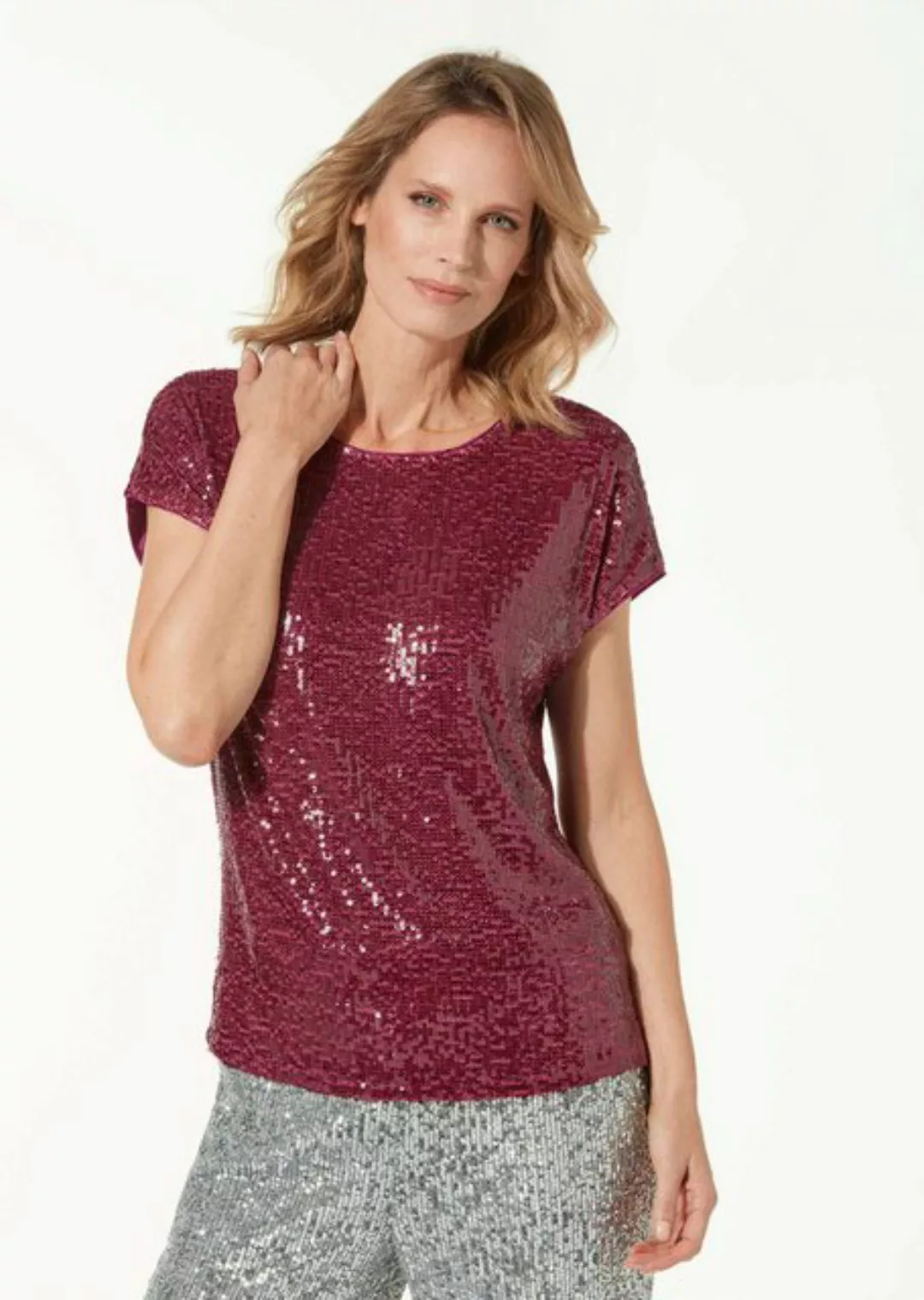 cable & gauge T-Shirt Elegantes Shirt mit Pailletten günstig online kaufen