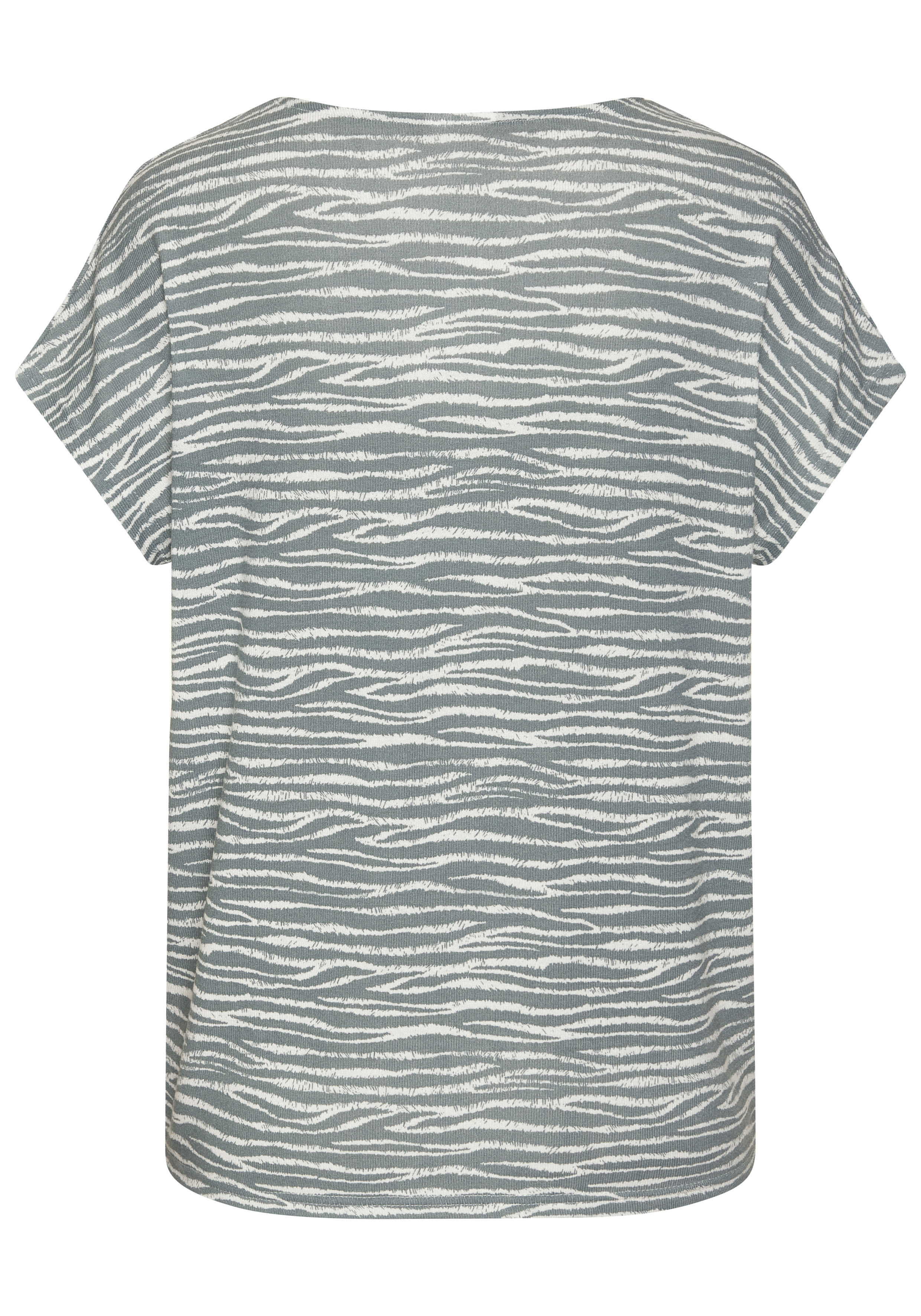 LASCANA Kurzarmshirt "mit modischem Zebra-Muster", aus weichem Viskose-Stri günstig online kaufen